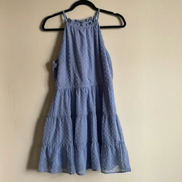 trixxi blue dress White Blue Floral Ruffle Sleeve Midi Dress – Trixxi Wholesale main image 1
